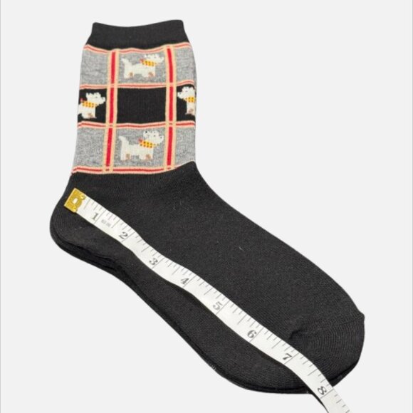 🐾 FUN SCOTTIE DOG PLAID SOCKS | Cozy Novelty Crew Socks Gift Ready! - Picture 5 of 6